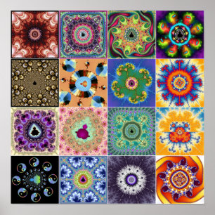 Affiche fractales de Mandelbrot
