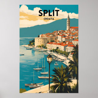 Affiche Fractionner la Croatie