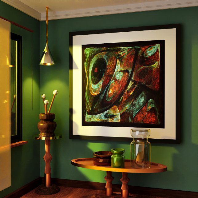 Affiche Fractionner l'art Abstrait (Time Split Abstract Art Poster)