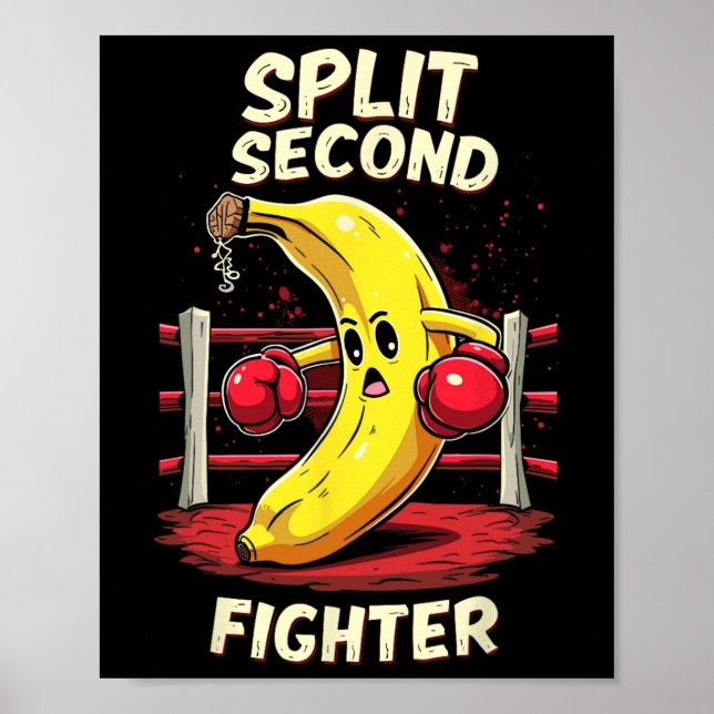 Affiche Fractionner le deuxième combattant Muay Thai Mixed (Devant)