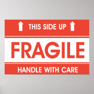 Affiche fragile de signe