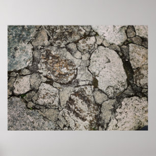 Affiche Fragment de pierre noir et gris