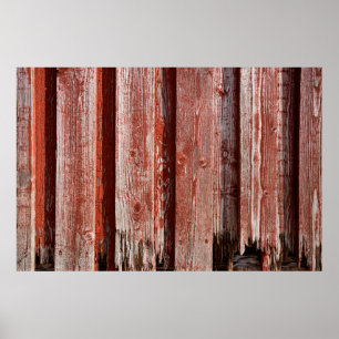 Affiche Fragment d'un vieux mur en bois peint. Arrière-Pla