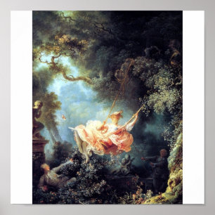 Affiche fragonard l'empreinte de peinture antique oscillan