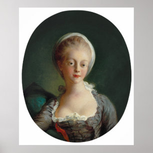 Affiche Fragonard Portrait de l'art jeune femme Imprimer