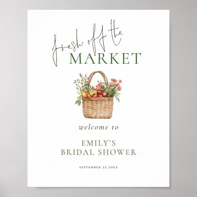 Affiche Fraîchement arrivé sur le Marché Bienvenue à l'ent (Devant)