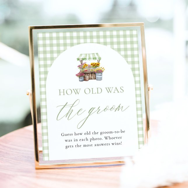 Affiche Fraîchement Hors Du Marché Quel Âge Avait Le Panne (Fresh Off The Market How Old Was The Groom Sign)