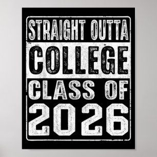 Affiche Fraîchement Sorti De L'université Cl De 2026 Garço