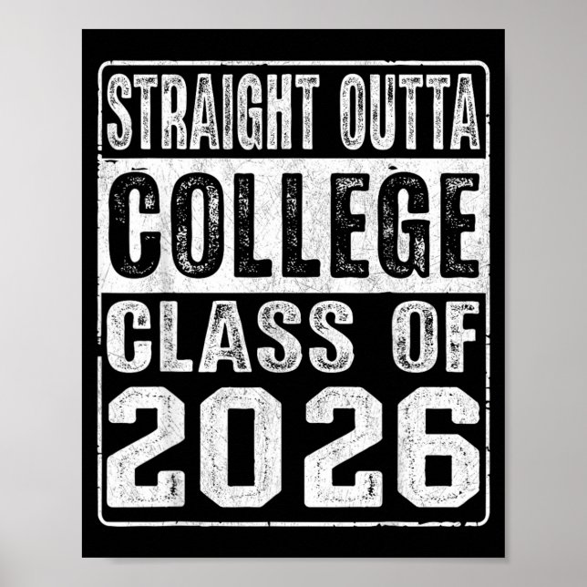 Affiche Fraîchement Sorti De L'université Cl De 2026 Garço (Devant)