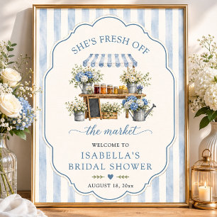 Affiche Frais Éclos sur le Marché Couleurs Pastel Baby Sho