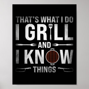 Affiche Fraisage amusant Barbecue Fumer Viande Fumer Gr