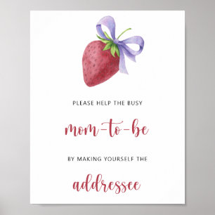 Affiche Fraise - Aider la future maman débordée