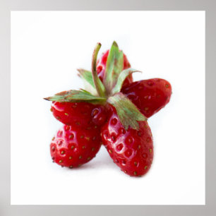 Affiche Fraise amusante