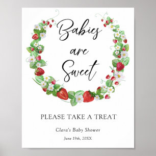 Affiche Fraise Berry Sweet   Les bébés sont doux