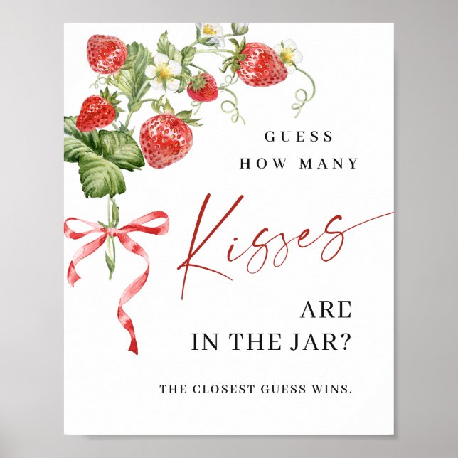 Affiche Fraise branchée Combien de Fêtes des mariées de ba (Devant)