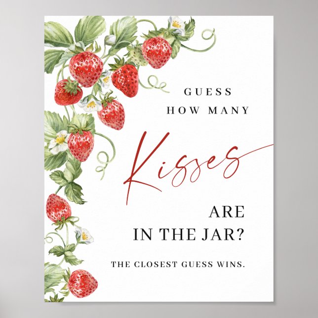 Affiche Fraise branchée Combien de Fêtes des mariées de ba (Devant)