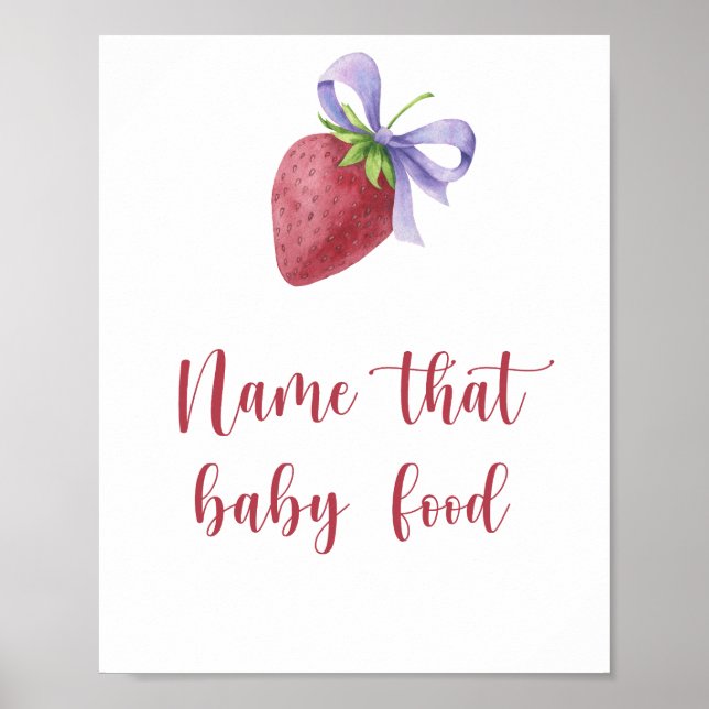 Affiche Fraise - donnez un nom à ce bébé (Devant)