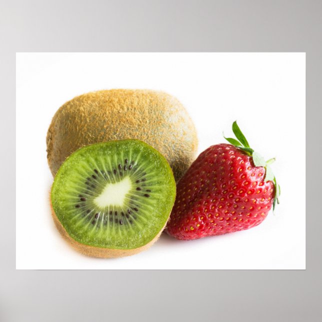 Affiche Fraise et kiwi (Devant)
