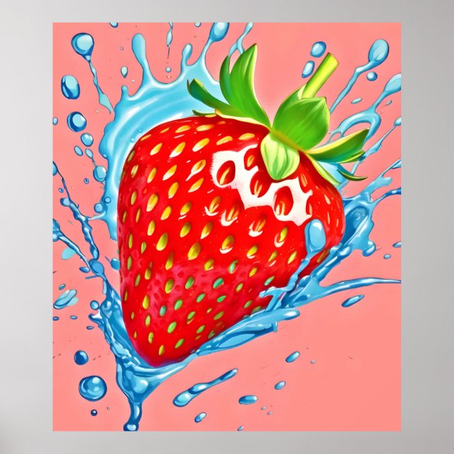 Affiche Fraise fraîche (Devant)