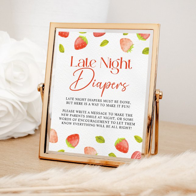 Affiche Fraise Late Night Diapers Berry Douche Douce (Créateur téléchargé)