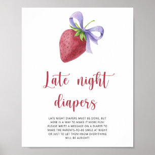Affiche Fraise \ Late nuit couches jeu