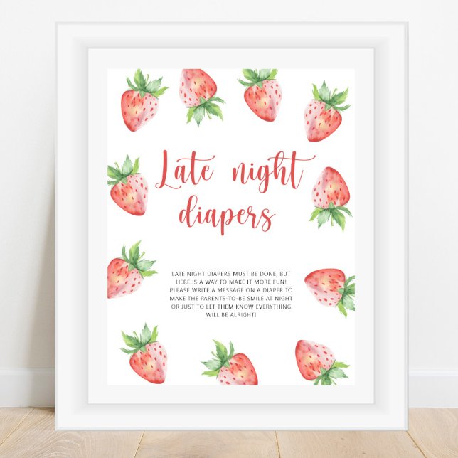Affiche Fraise \ Late nuit couches jeu (Créateur téléchargé)