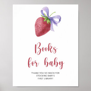 Affiche Fraise - livres pour bébé