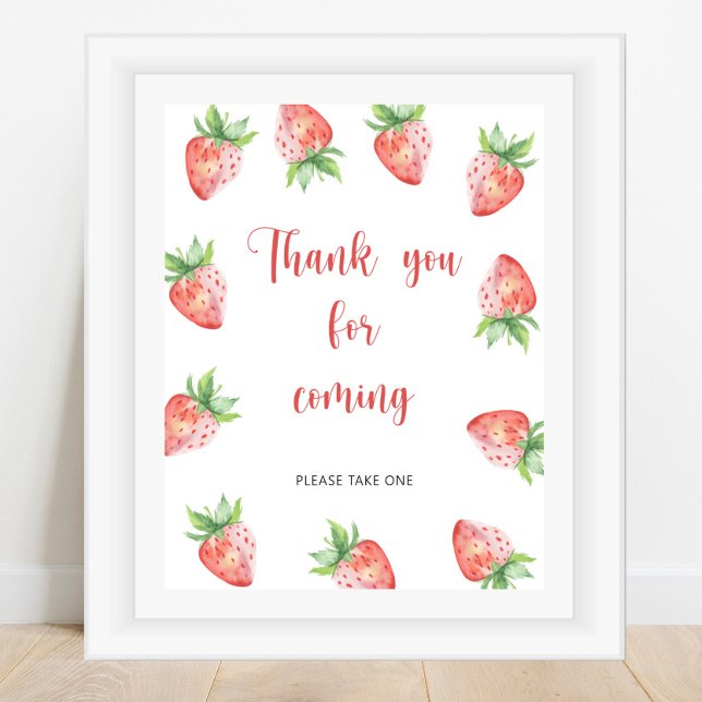 Affiche Fraise \ Merci d'être venu  (Créateur téléchargé)