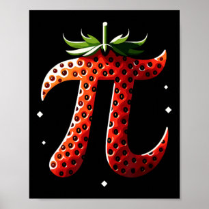 Affiche Fraise Pi Day Drôle enseignant en mathématiques 3.