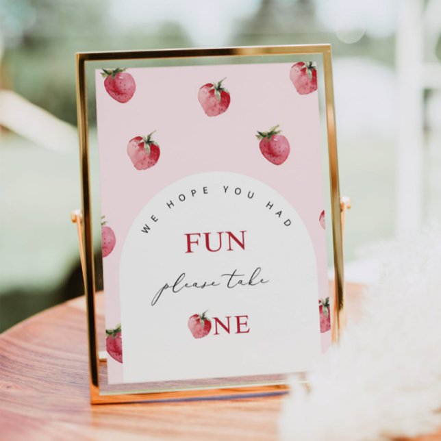 Affiche Fraise premier anniversaire Faveurs (Créateur téléchargé)