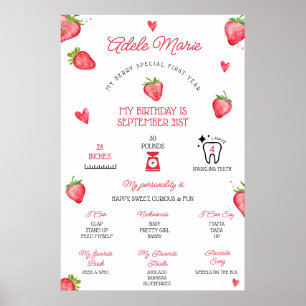 Affiche Fraise Premier anniversaire Jalon
