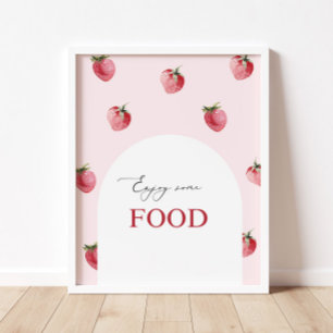 Affiche Fraise premier anniversaire Nourriture
