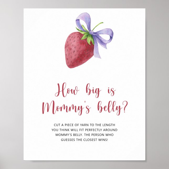 Affiche Fraise - quelle est la taille du ventre de maman j (Devant)
