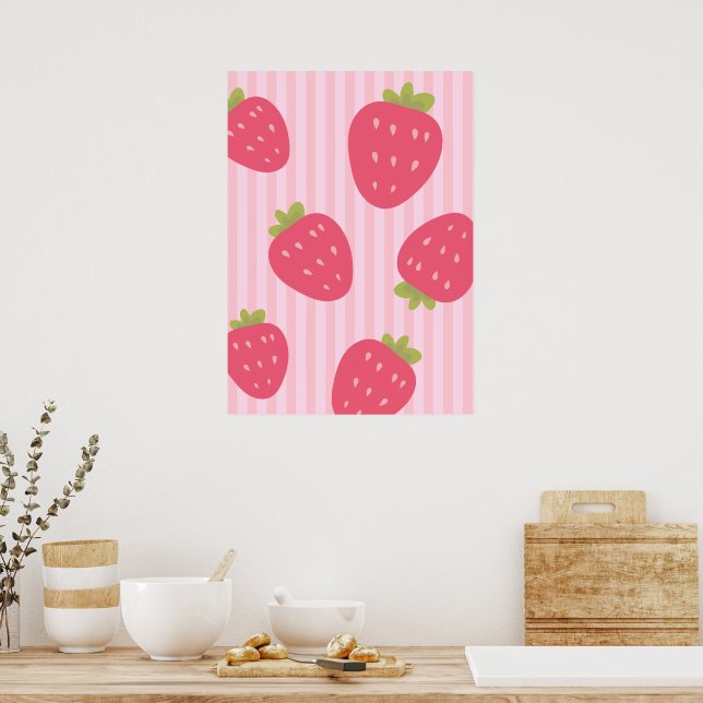 Affiche Fraises (Cuisine)