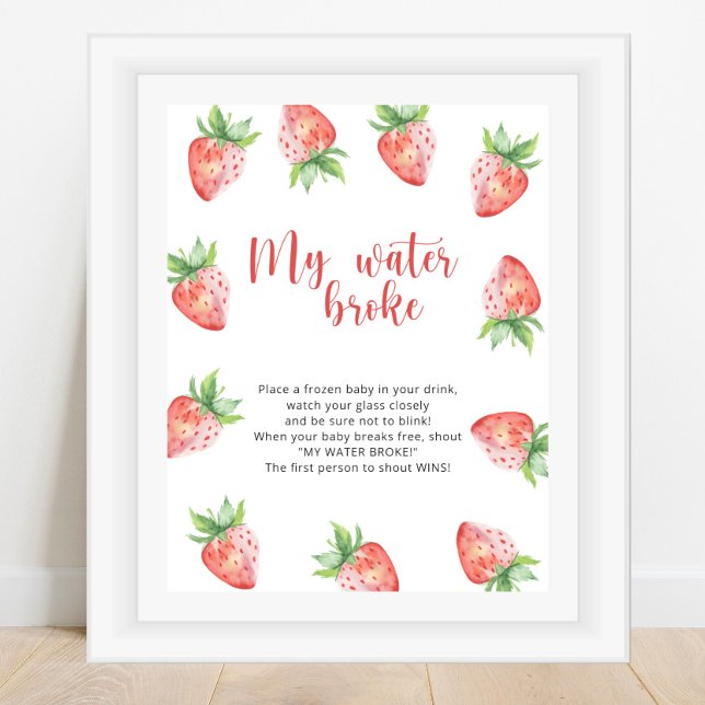 Affiche Fraises - mon eau a cassé jeu (Créateur téléchargé)