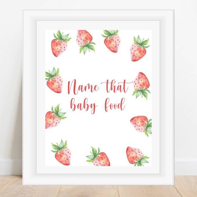 Affiche Fraises - nommez cet aliment pour bébés (Créateur téléchargé)