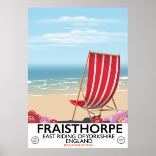 Affiche Fraisthorpe Riding Est du Yorkshire, Angleterre.