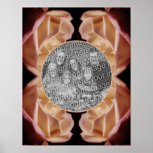 Affiche Frame Floral Tinté Rosebud Jaune Ajouter Votre Pho