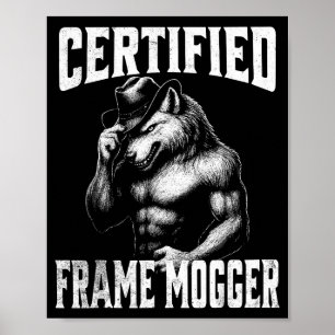 Affiche Frame mogging - loup alpha cringe drôle