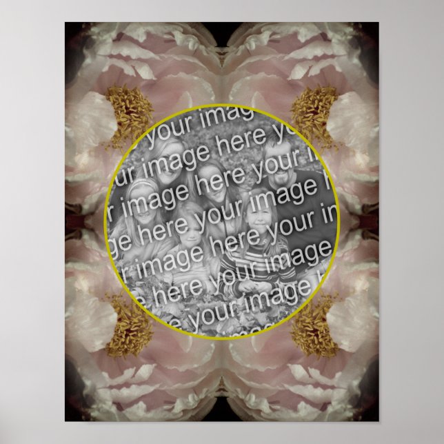Affiche Frame rose Peony Créez votre propre photo (Devant)