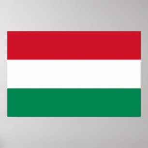 Affiche Framed print with Flag of Hungary