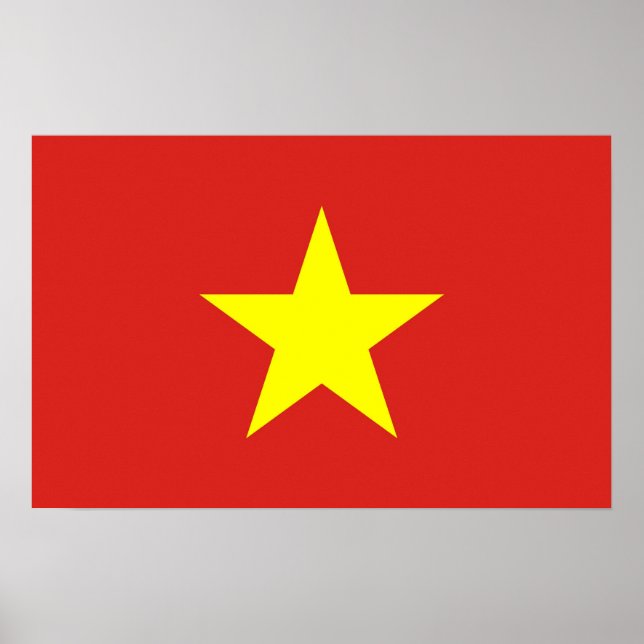 Affiche Framed print with Flag of Vietnam (Devant)