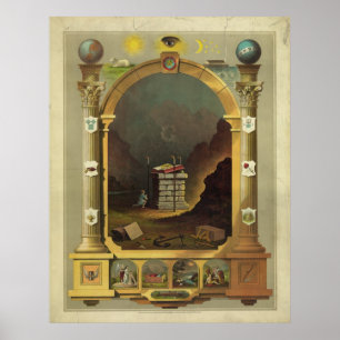 Affiche Franc-maçonnerie maçonnique