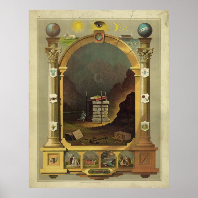 Affiche Franc-maçonnerie maçonnique (Devant)