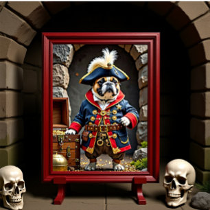 Affiche Français Bulldog Pirate Regal Explorer
