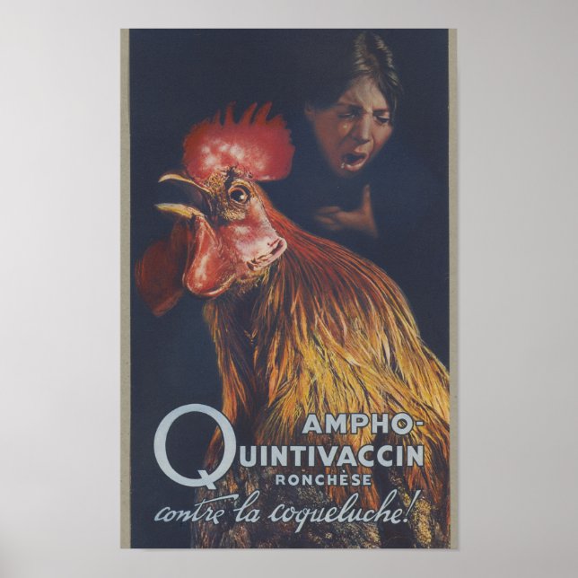 Affiche française de vaccin Ampho Ronchèse de 1910 (Devant)