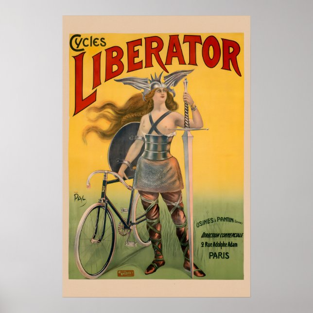 Affiche française de vélo Art Nouveau classique de (Devant)