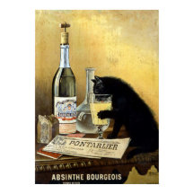 Affiche française rétro "absinthe bourgeois"