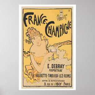 Affiche France-Champagne, 1891 - Nourriture & Boisson Vint