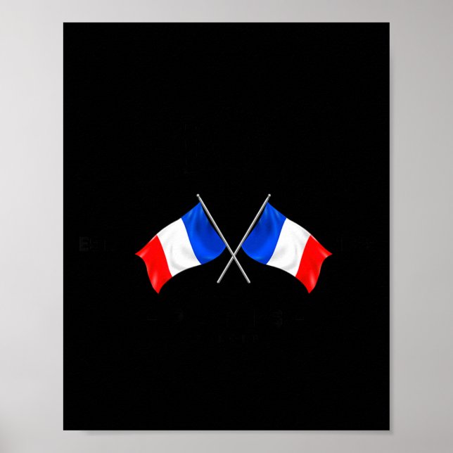 Affiche France Flag French Gift France Friend France Paris (Devant)